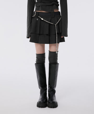 Layered Pleats Skirt